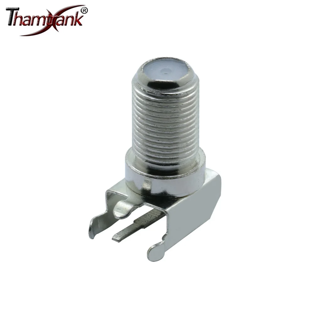 1pc F Connector Solder Female Mount Socket RF Coaxial Cable Adapter 90 degree Elbow Parts for DIY Repair Digital Set-top Box