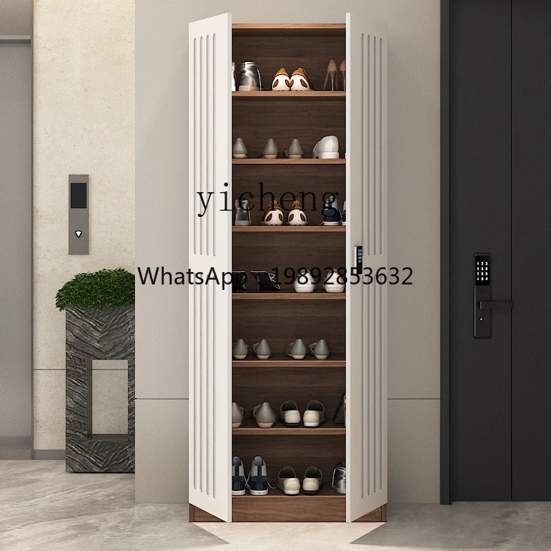 Zc Household Shoe Cabinet with Lock Doorway Corridor Password Lock Corridor Lockable High Door Cabinet