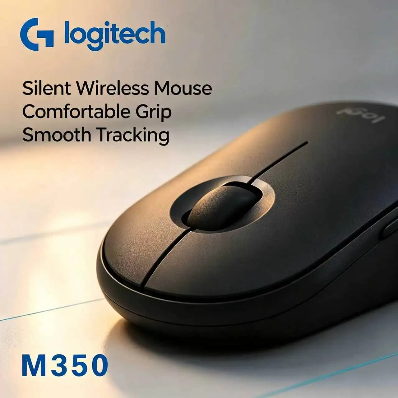 Logitech M350 Pebble Wireless Mouse Light Weight Quiet Click Multi-system Compatible Office Mouse