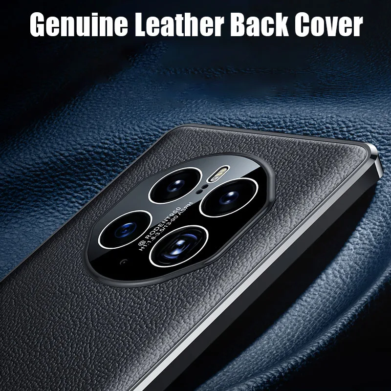 Fashion Genuine Leather Soft TPU Silicone Cover Case For Huawei Mate 50 40 Pro RS Mate 30 Honor Magic 3 4 5 Pro