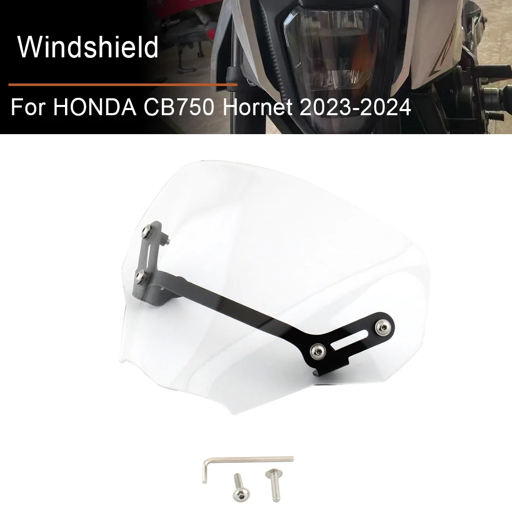 

Motorcycle Windshield Windscreen For HONDA CB750 CB 750 Hornet 2023-2024 Wind Deflectors Viser Visor