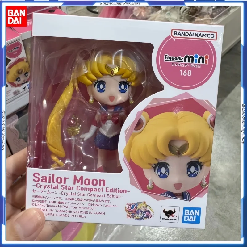 

Оригинальная фигурка Bandai Namco Figuarts Mini 168 Sailor Moon Crystal Star Compact Edition, аниме-фигурка из ПВХ, Q-версия, милые игрушки, подарки