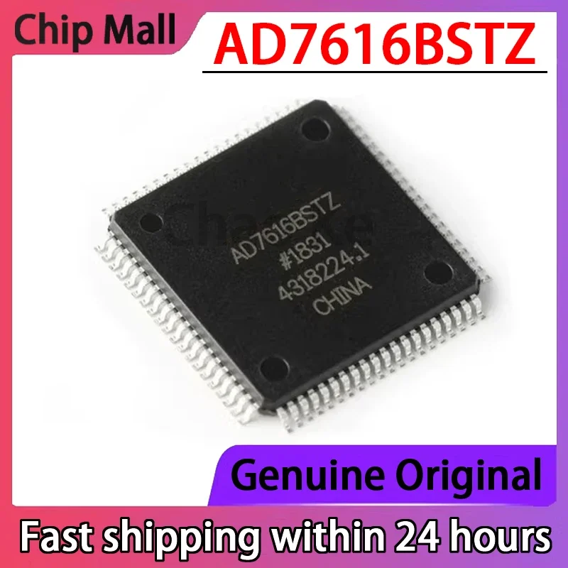 1PCS  AD7616BSTZ AD766BSTZ-RL LQFP-80 New 16 Channel DAS Chip  in Stock