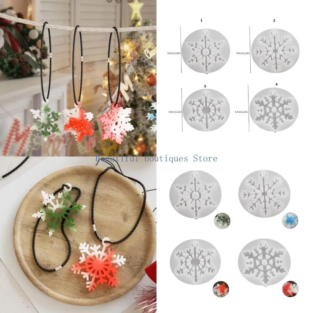 

U4LF Silicone Snowflake Shape Molds For Epoxy Resin Jewelry Making Perfect For Earrings Necklace Pendants And DIY Accessories