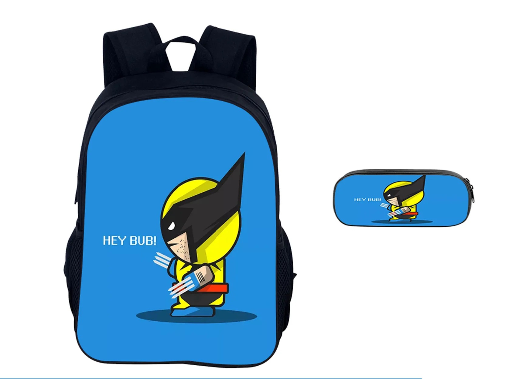 

Classic Marvel Wolverine Daily Backpack with Pencil Case 2Pcs Set-Student Lightweight Knapsack for School,Travel