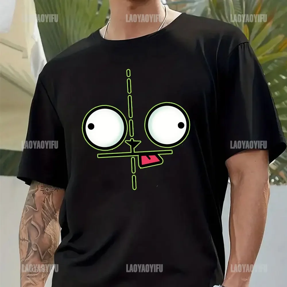 Men Clothing Cartoon Vintage Invader Zim Graphic T Shirt Will Work 4 Taquitos Gir Flag Women Tshirt Street Fashion Cotton Tops