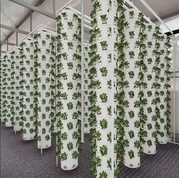 

Frame Hanging Type Vertical Column Strawberry Fruit Garden Tower Planting Tower Rotating Hydroponic Tower With Water Tank