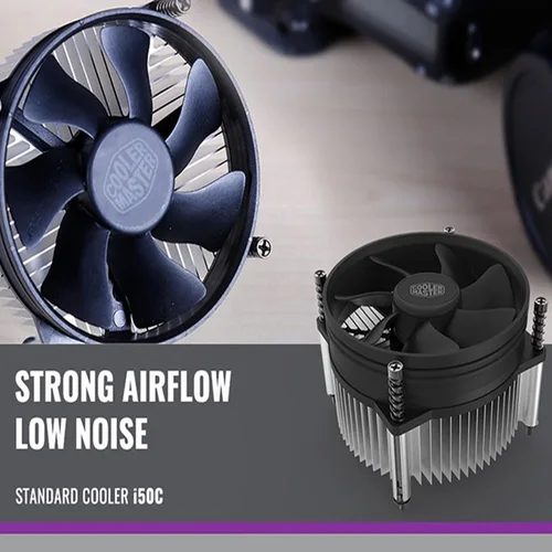 Imagen 2 del producto Enfriador de CPU Master I30 I50 I50c, ventilador silencioso de 2600 RPM para radiador Intel LGA115X 1200 y M-ATX