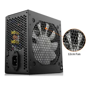 Aigo PC PC power unit for BTC, Black Gaming, Quiet, 120mm, RGB Fan, 24Pin, 12V, Atx Desktop Computer, AK, 600W 8 Main Sales PC Source - №6