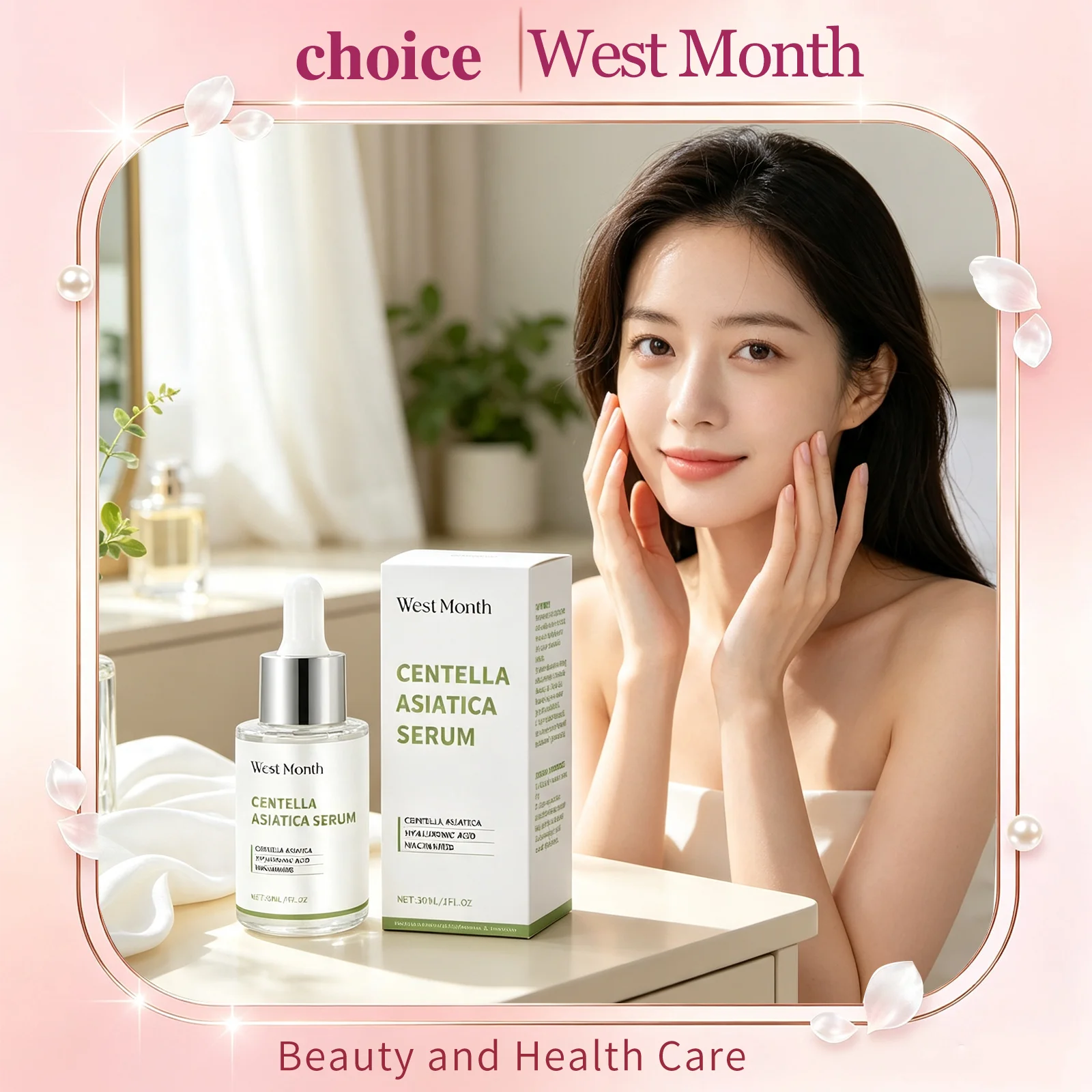 West Month Centella Asiatica Serum Niacinamide Soothe Redness Repair Skin Barrier Hydrating Brightening Smoothing Facial Essence