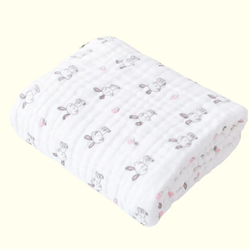 110*110CM Swaddle Blanket Baby Newborn Bamboo Muslin Bed Sheet Kids Bedclothes Baby Bath Towel Blankets Swaddle Cotton