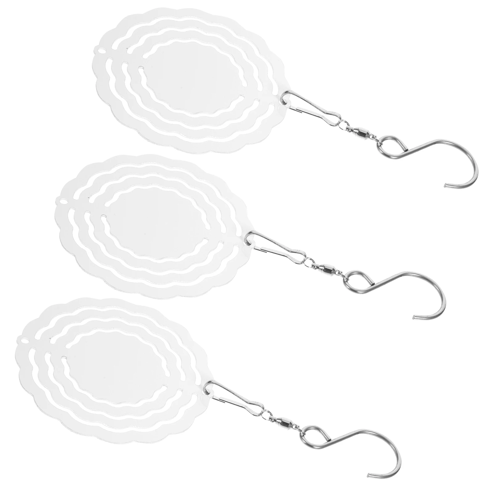 

3 Pcs Metal Wind Chimes Spinner 76x76x1mm Aluminum DIY Sublimation Blank Craft Hanging Ornament for Garden Yard Decor