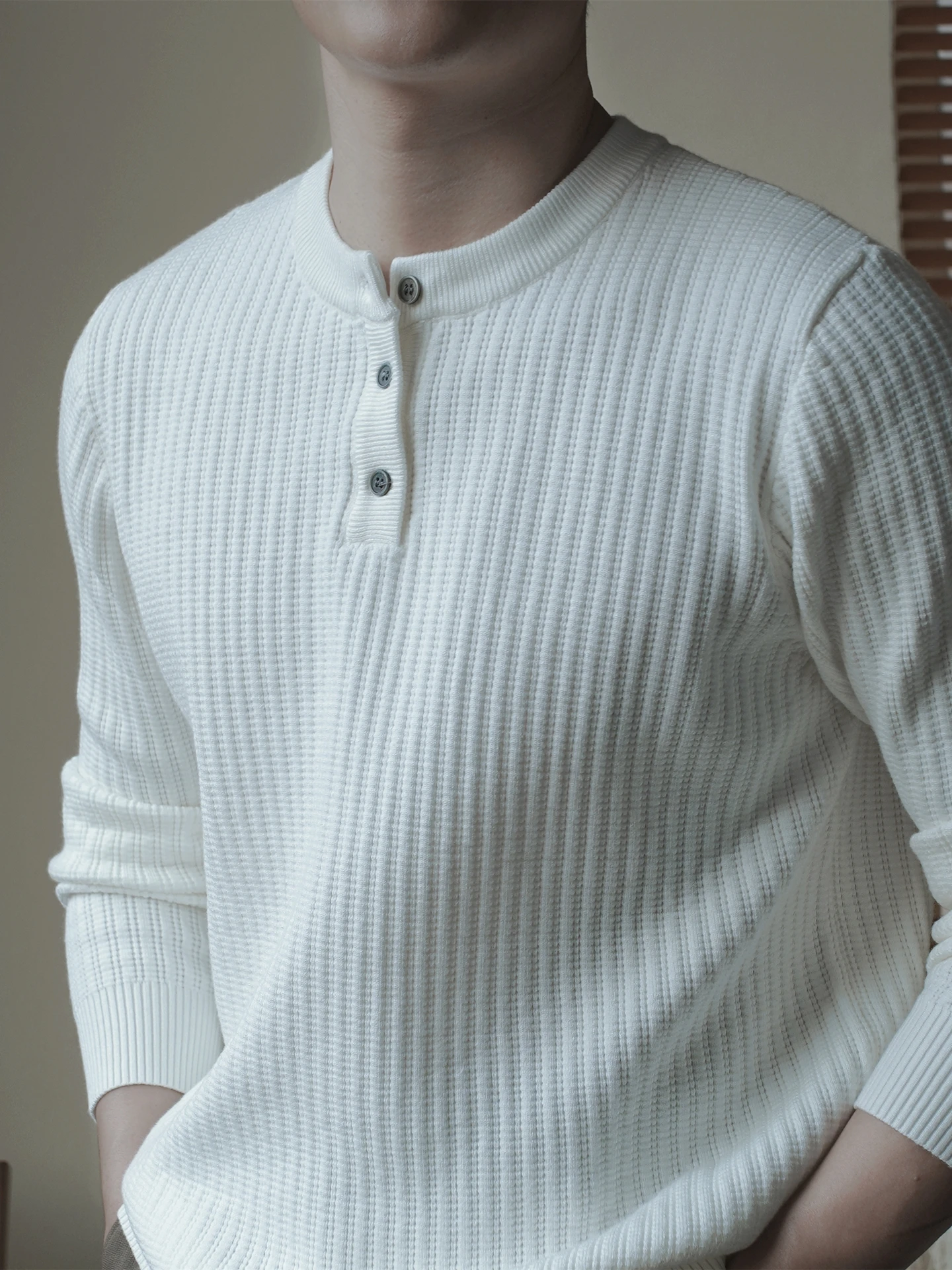 الخريف والشتاء المال القديم سليم صالح مخطط عارضة فضفاض زهرة المشمش محبوك سترة #6