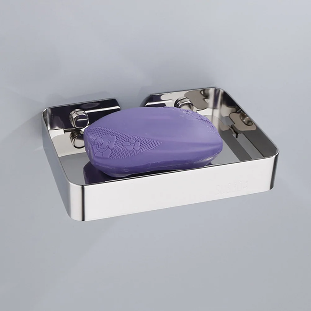 

Wall-Mounted Soap Holder Stainless Steel Storage Saver For Bar Soap Shower Organizer Drain Design Smooth Edges Rustproof