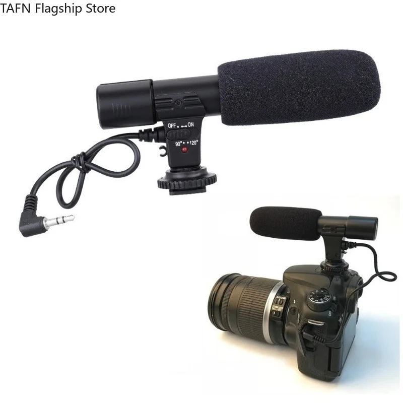 Новый профессиональный микрофон TAFN MIC-01 для зеркальных и видеокамер, для интервью и записи новостей, стереомикрофон [аксессуары для камер]