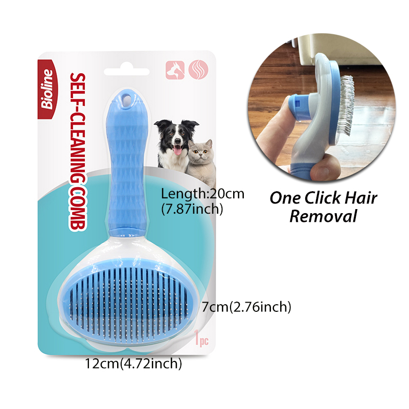  Bioline Pet Cat Dog Comb Effective to Remove Floating Hair Comb Pet Dog Hair Cleaning Pet Supplies 