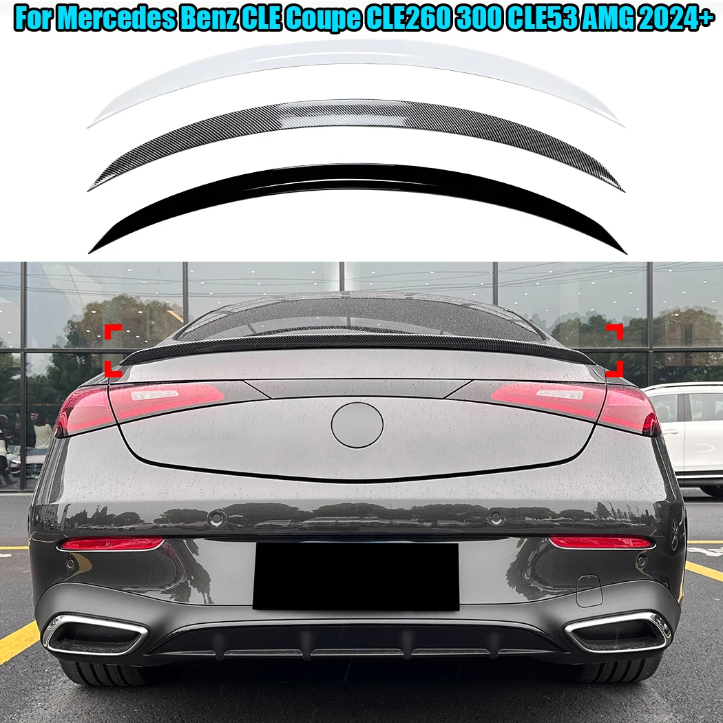 Traseiro Trunk Spoiler para Mercedes Benz, Cauda Asa, Telhado Asa, Divisor, Difusor, Car Styling Trim, CLE Coupe, CLE260, 300, CLE53, AMG, 24 +