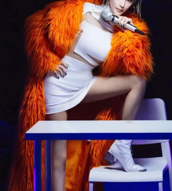 

Long Faux Fur Coat Women Autumn Winter Large Jacket Overcoat Turn Down Collar Pockets Thick Warm Jackets Maxi Coats Clothing