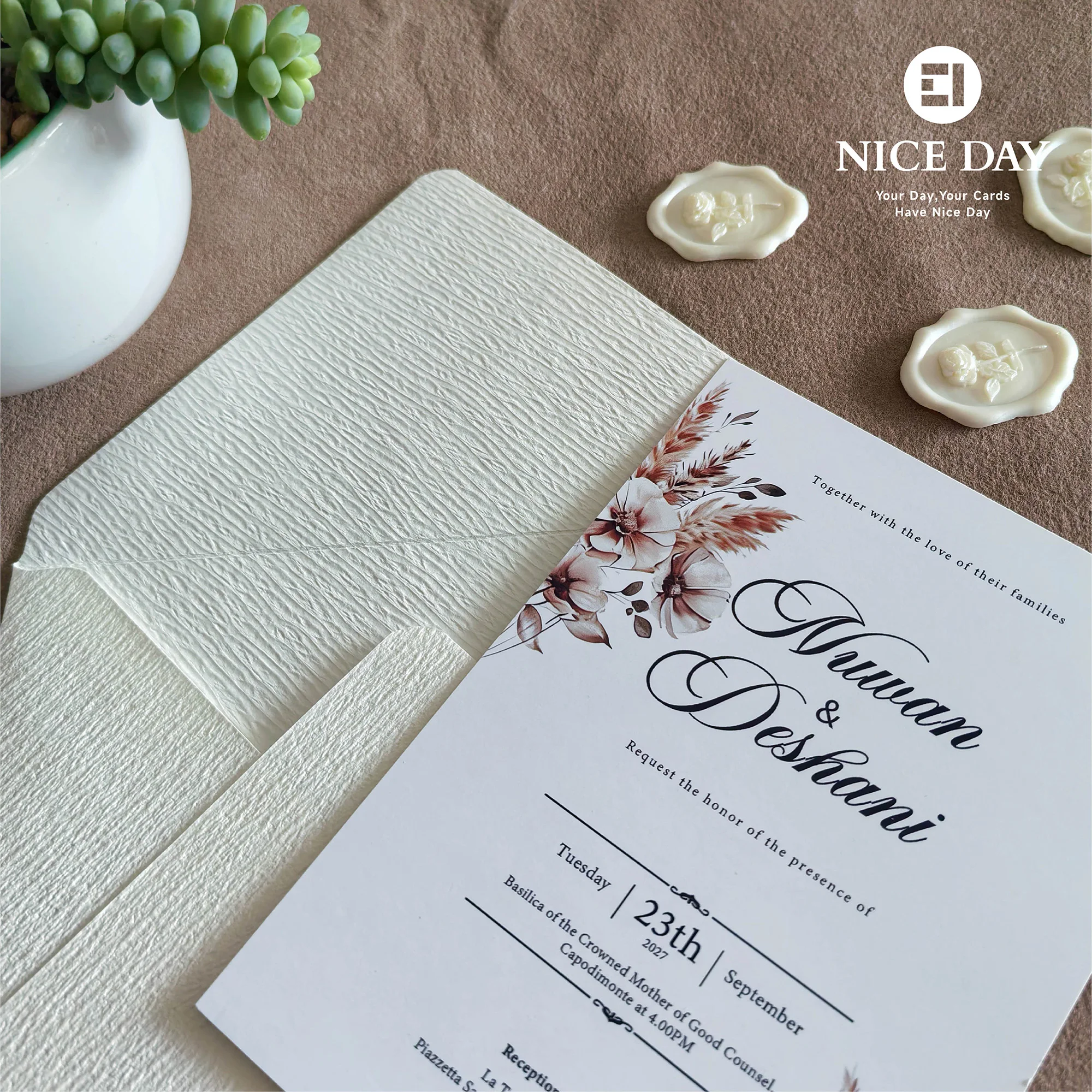 Custom made Wedding Invitation Set Personalized Business Wedding Birthday Invitation Card Customization With Envelope Wax Seal
