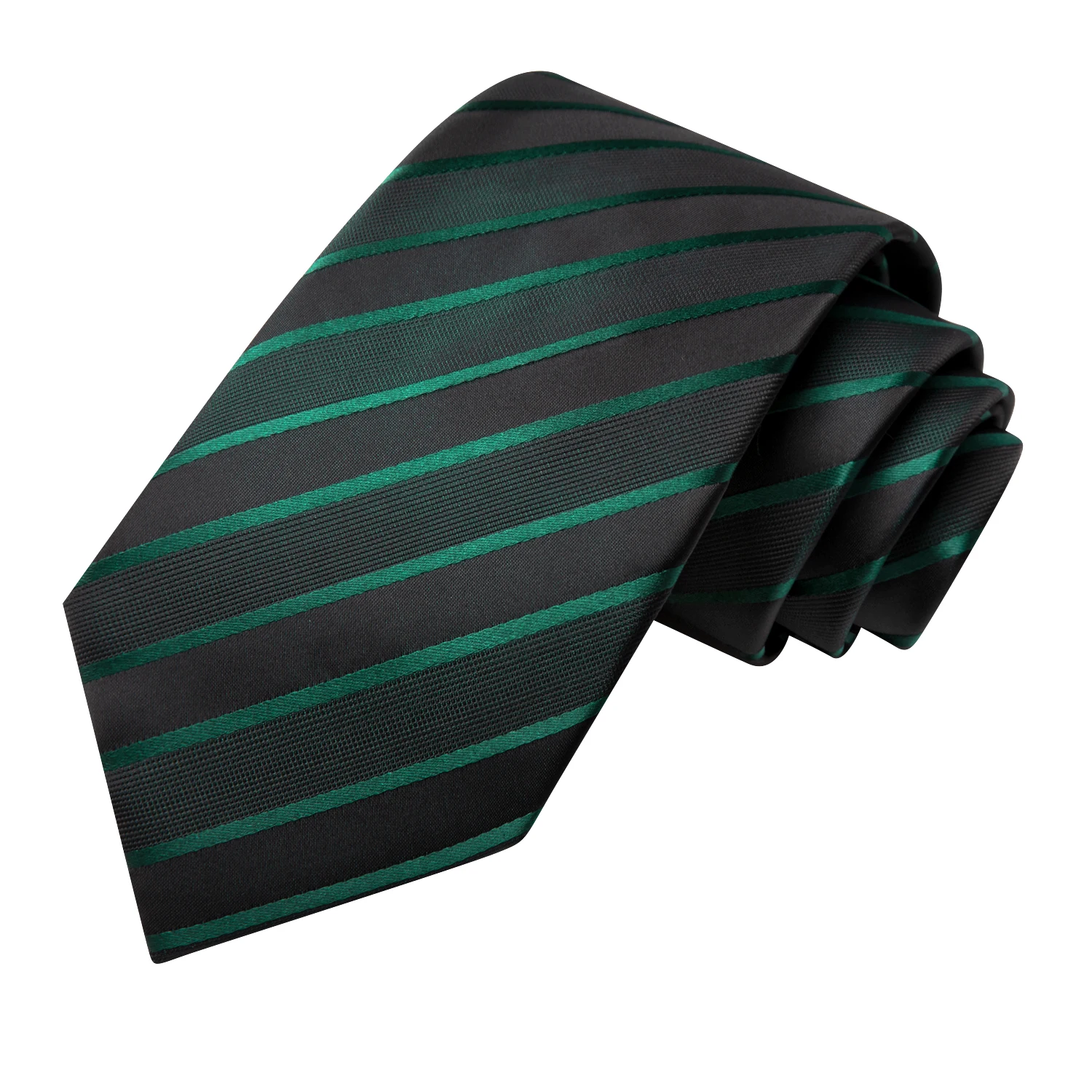 Hi-Tie-corbata verde oscuro para hombre, corbata de boda de seda Paisley a rayas, conjunto cuadrado de bolsillo, diseñador de moda de negocios para fiesta, triangulación de envíos