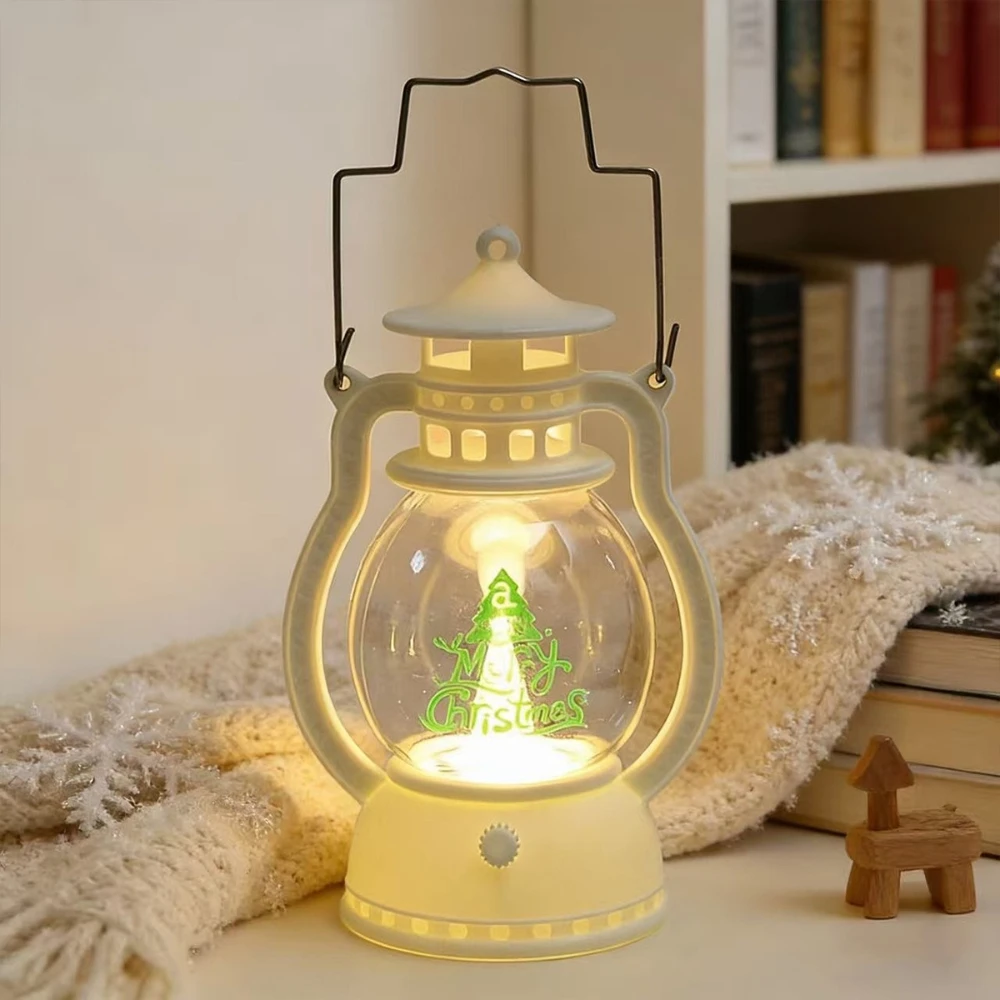 

1pc Portable LED Lamp Christmas Santa Claus Snowman Tree Lanterns Decoration Lights for Home Xmas New Year Navidad Ornaments