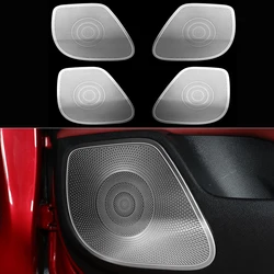 4PCS Auto Fascias Sound Horn Panel Trim Für KIA Stinger 2018-2022 Innen Tür Lautsprecher Dekoration Abdeckung