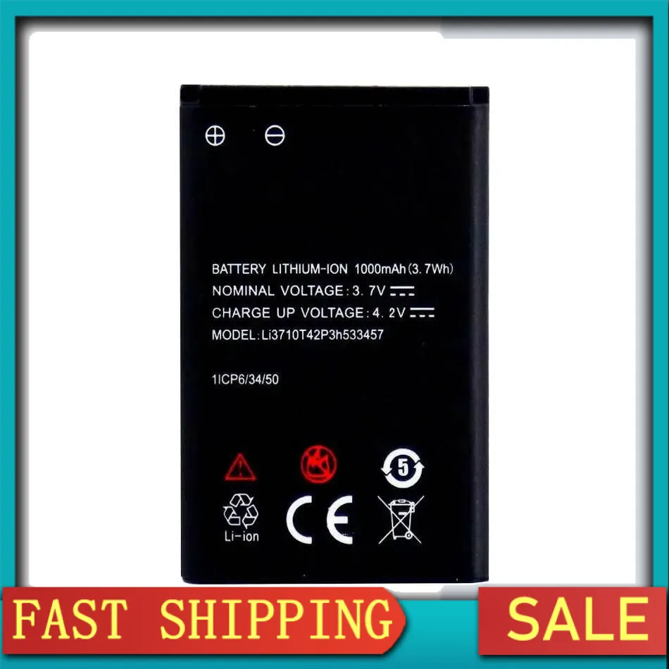

Аккумулятор мобильного телефона LI3710T42P3H553457 1000 мАч для Zte N600 N606 N660 R516 S100 S165 160 U201 U150 C366 C79