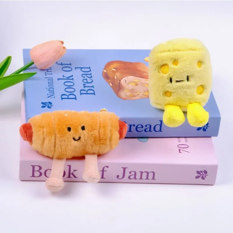 Kawaii Brot Plüsch Anhänger Schlüsselanhänger Spielzeug Puppe Kreative Croissants Rolle Brot Plüsch Puppe Schlüsselanhänger Decora Rucksack Anhänger Geschenk