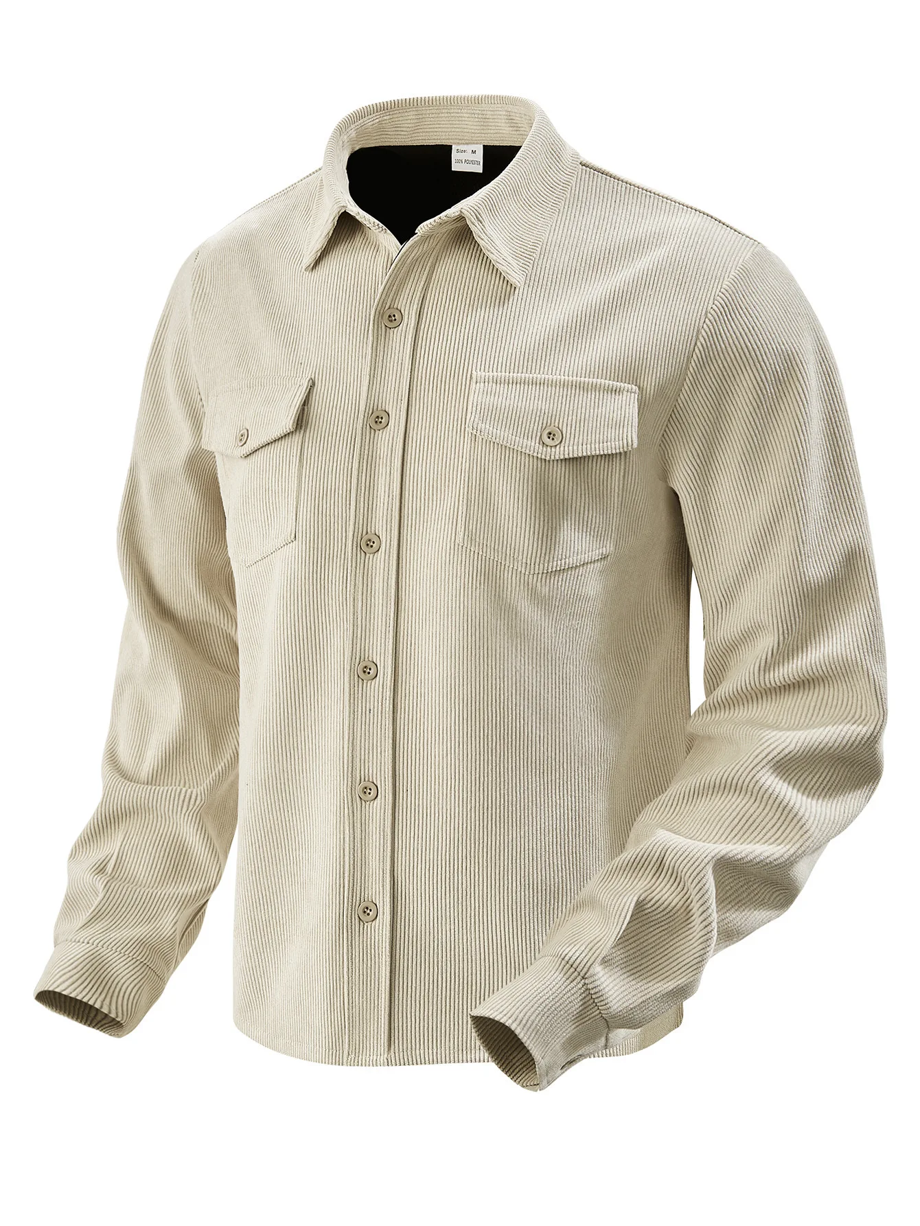 

Amazon Corduroy Lapel Single-breasted Casual Sports Trend Pocket Jacket Men's Long-sleeved Jacket Cw66847