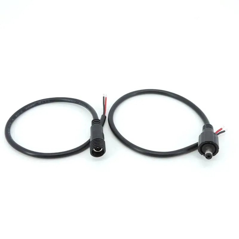 تيار مستمر 5.5x2.1 مللي متر IP68 مقاوم للماء 18AWG 7A ذكر موصل سالب التوصيل 2 دبوس محول التيار الكهربائي الأسلاك