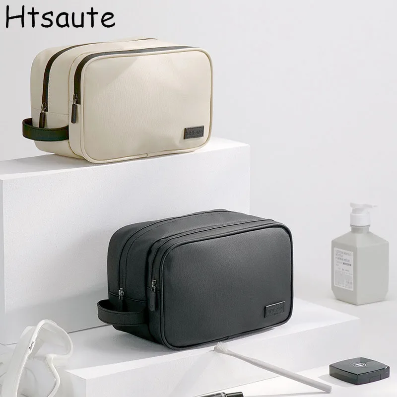 

Double Zipper Man Women Waterproof Makeup Bag Cosmetic Case Make Up Organizer Toiletry Bag Kits Storage Travel Wash Pouch