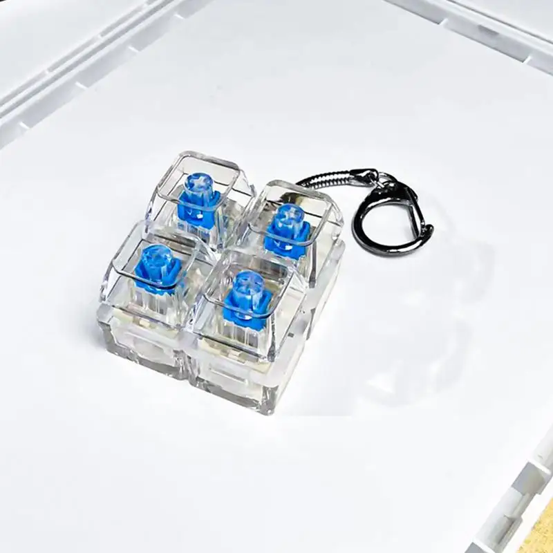 Porte-clés clavier avec 1 bouton LED pressable, mini jouet de bureau, cadeau créatif, accessoires de bureau pour étudiants