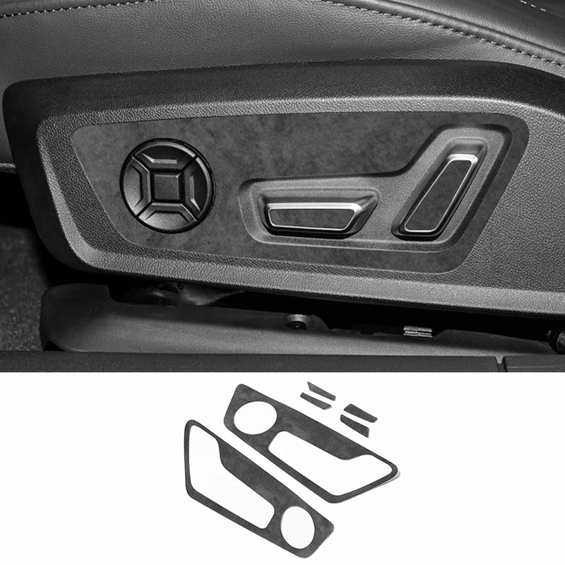 For Audi C8 A6 A7 S6 S7 A6L (2019-2025) Seat Control Button Panel Trim Stickers Made of Alcantara Interior Tuning Accessories
