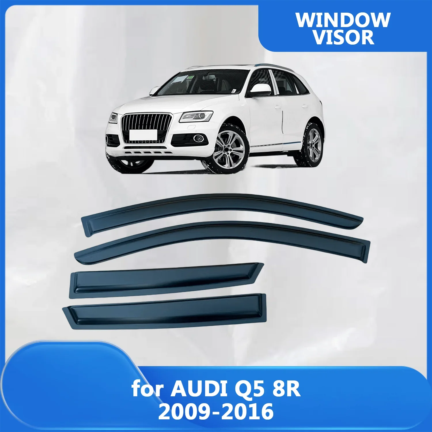 

Window Visor for AUDI Q5 8R 2009 2010 2011 2012 2013 2014 2015 2016 Weathershied Door Side Window Wind Sun Rain Guards