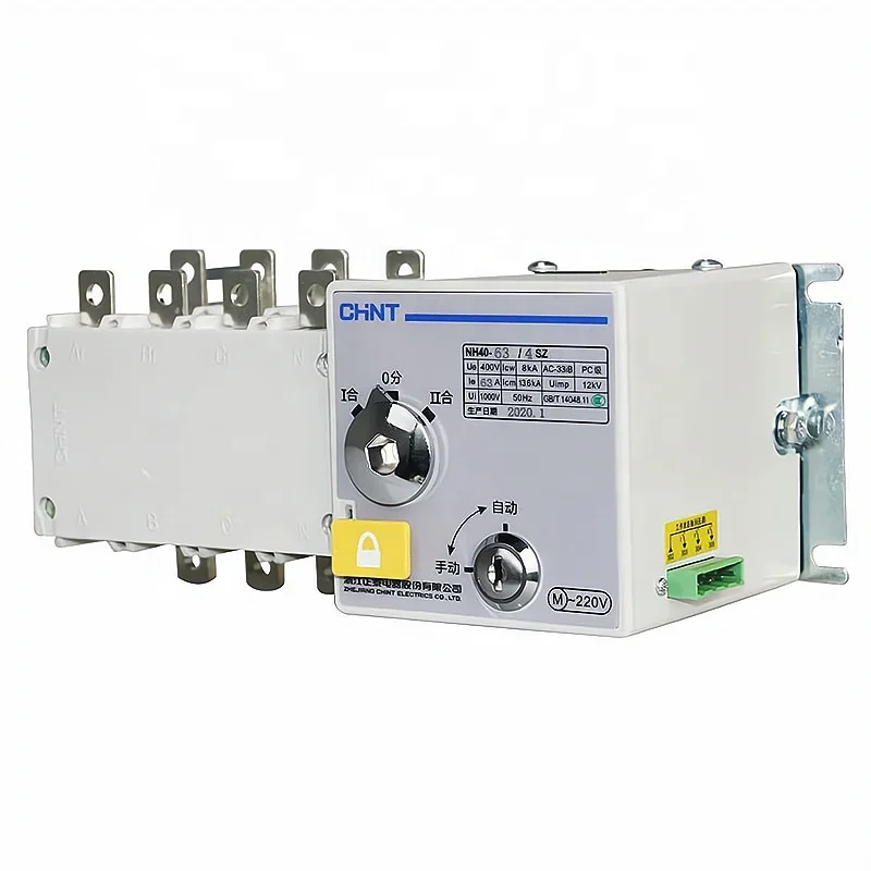 Chint fuente de alimentación Dual interruptor automático NH40/SZ 100A Chint ATS interruptor de aislamiento generador de gran oferta interruptor de transferencia automática