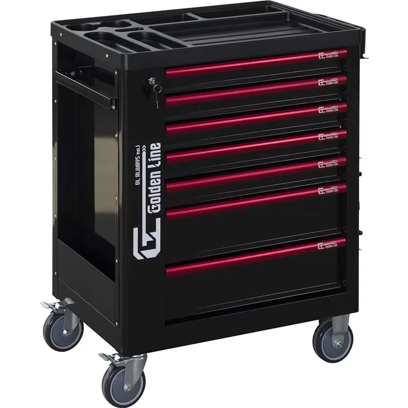 GL3207  Seven Drawers Tool Cabinet Rolling Tool Trolley With Casters