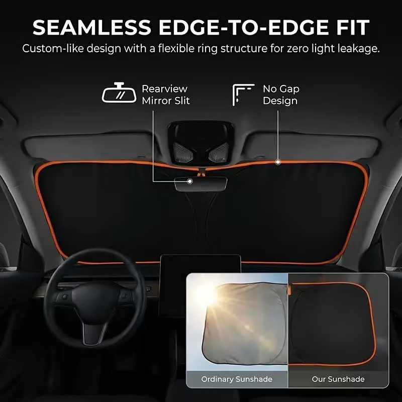 1pc Car Sun Protection, Heat Insulation, Sunshade, Front Curtain, Front Windshield, Car Shield, Car Sun Protection - view 5