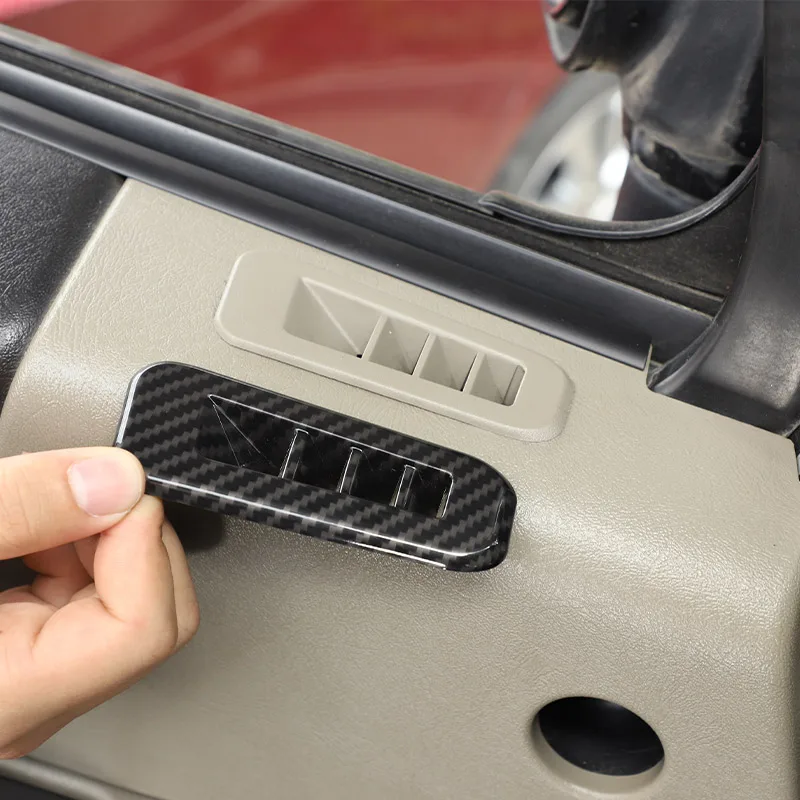 Car Door Air Outlet Decorative Frame Sticker ABS Carbon Fiber Silver For Hummer H2 2003-2007 Car Interior Accessories