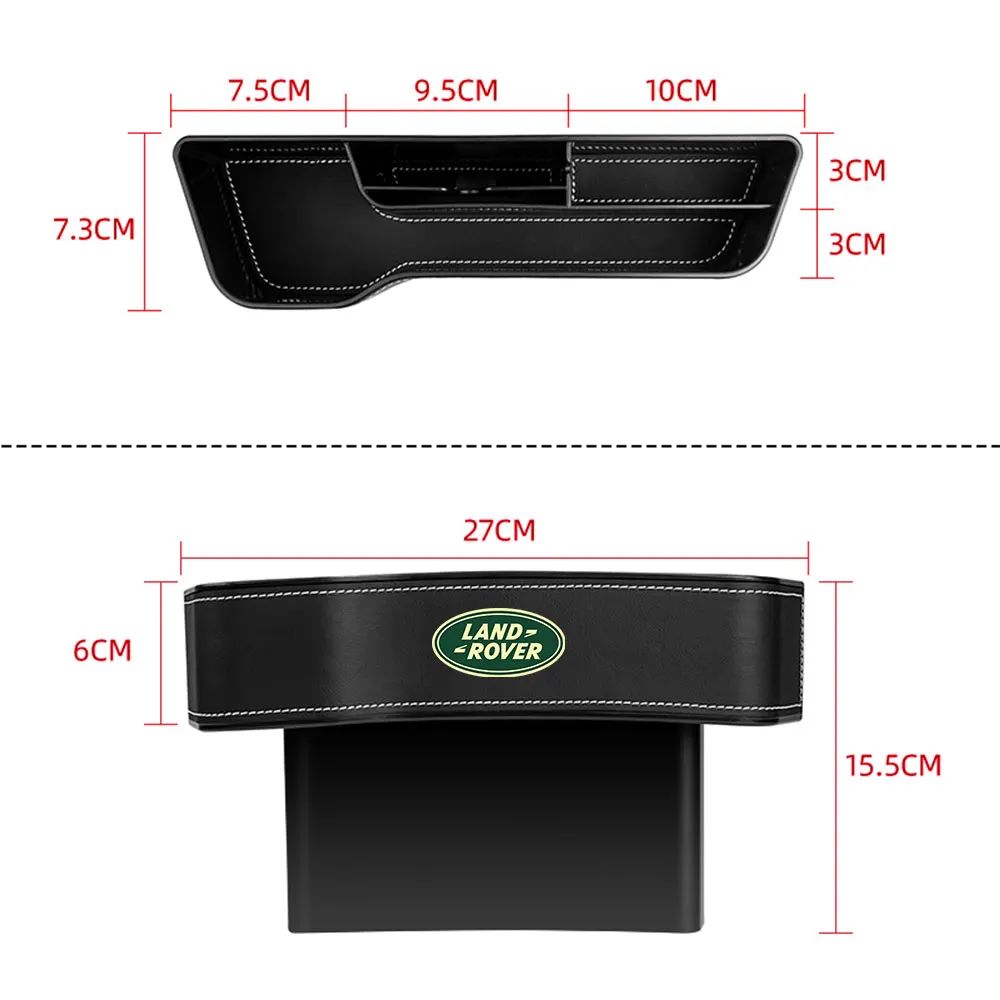 Car Seat Organizer Crevice Storage Box Card Phone Holder Pocket For Landrover SVR Discovery Velar Evoque Range Rover L322 L405