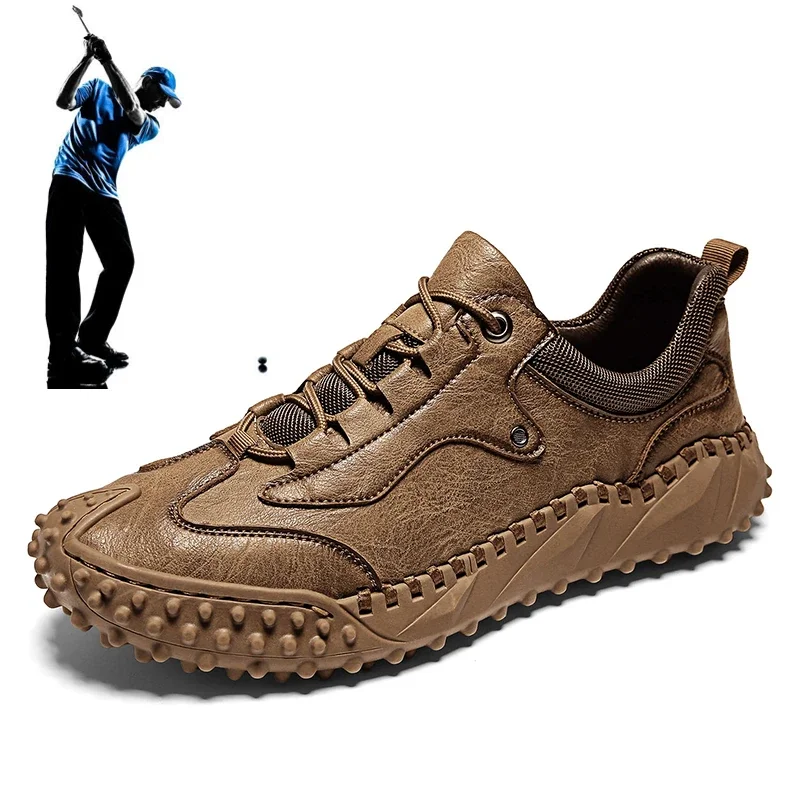 

Fashion Men's Golf Shoes Men's Handmade Studless Comfort Golf Walking Training Sneakers Men's Golf Sneakers Size 38-46