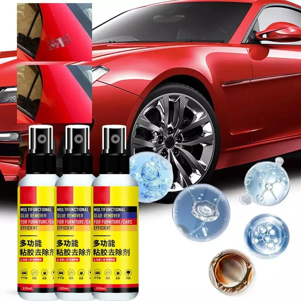 Double Sided Adhesive Remover Car Residue Adhesive Glass Door Panel Adhesive Remover Spray Cleaner