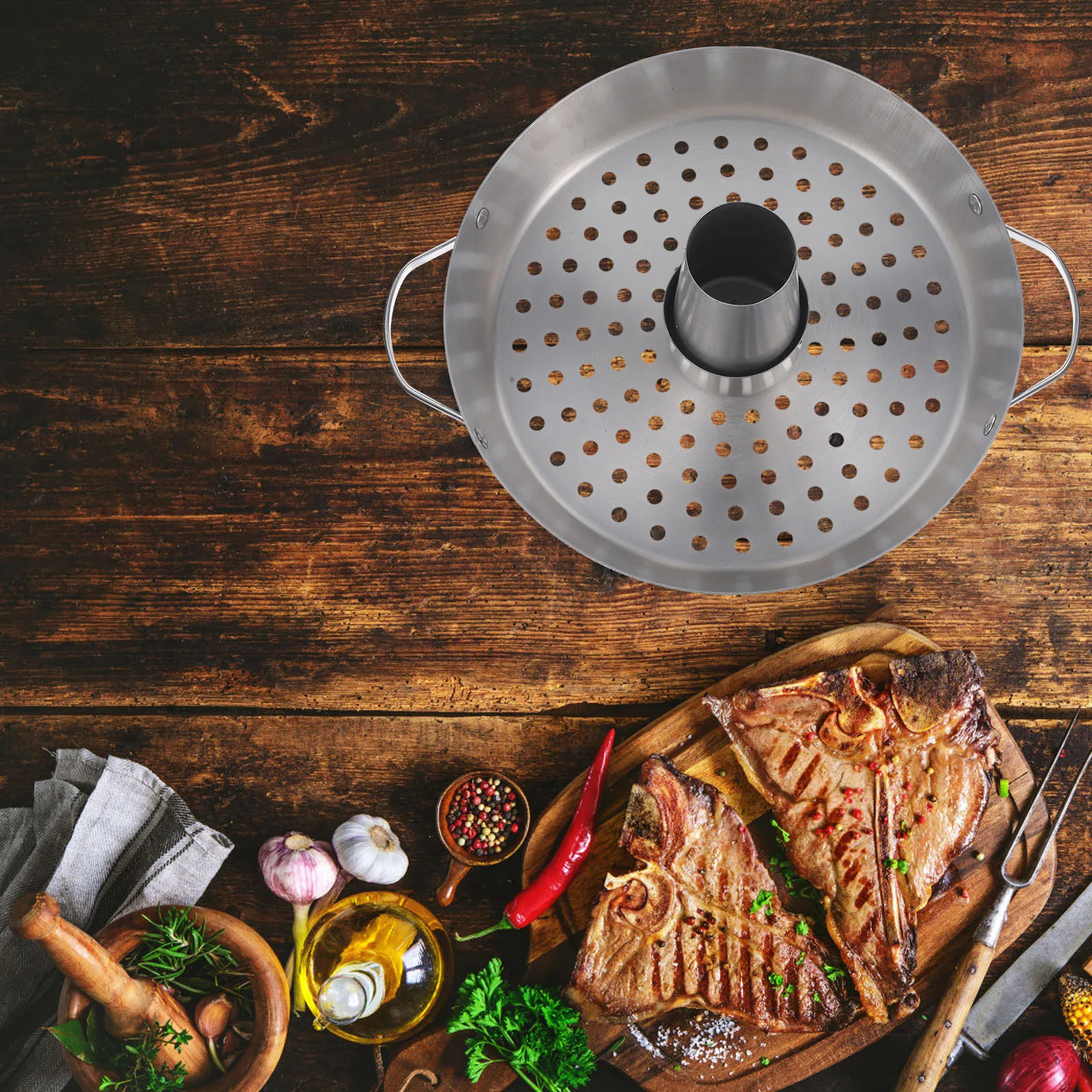 

Stainless Steel Chicken Roaster Rack Easy Clean Stable Placement Multipurpose Grill Bbq Home Camping Oven Chicken Rack