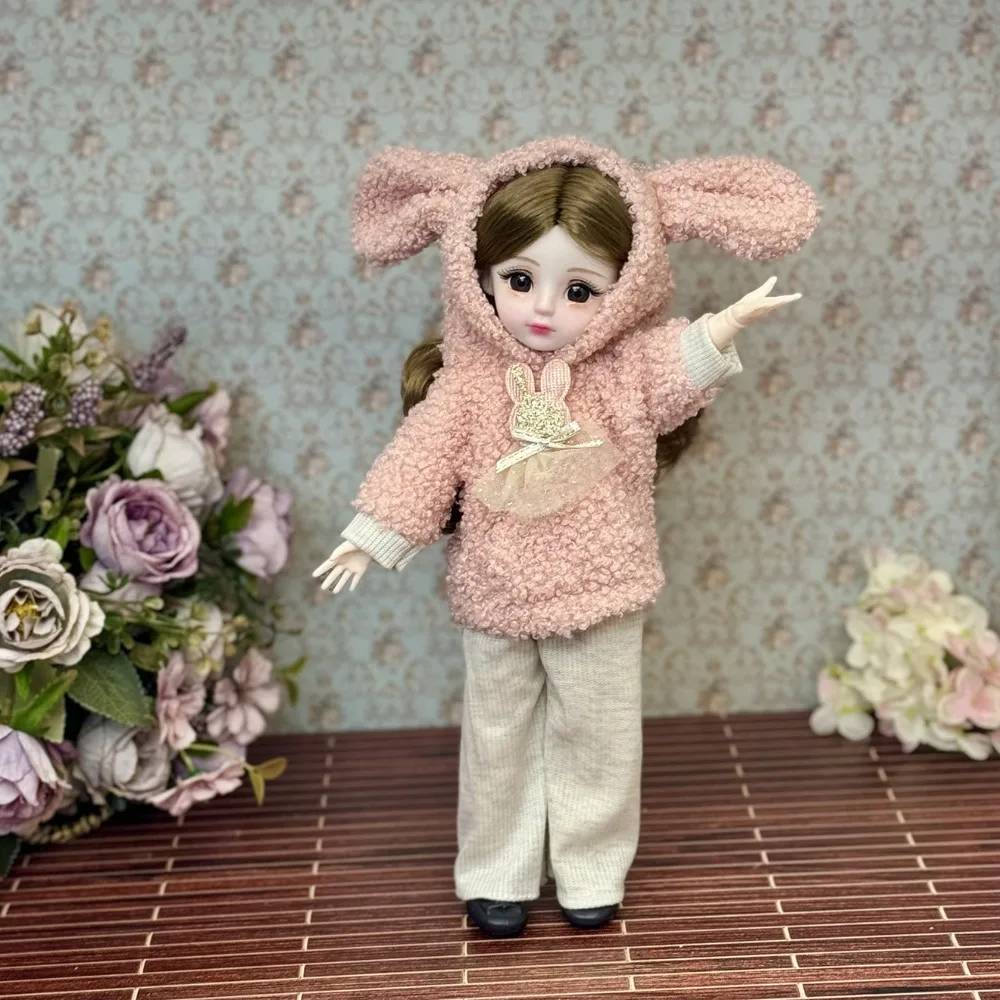 

Hinged Doll With Clothes 30cm BJD Doll Dress Up 3D Eyes Removable Joints Doll 1/6 BJD 30cm 1/6 Bjd Dolls Kids Toy