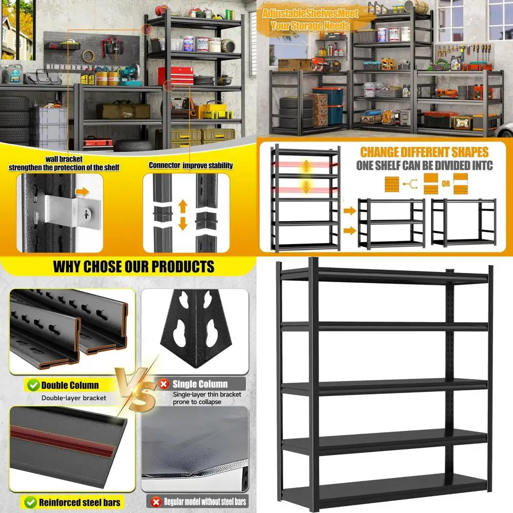 5-Shelf Steel Stora…