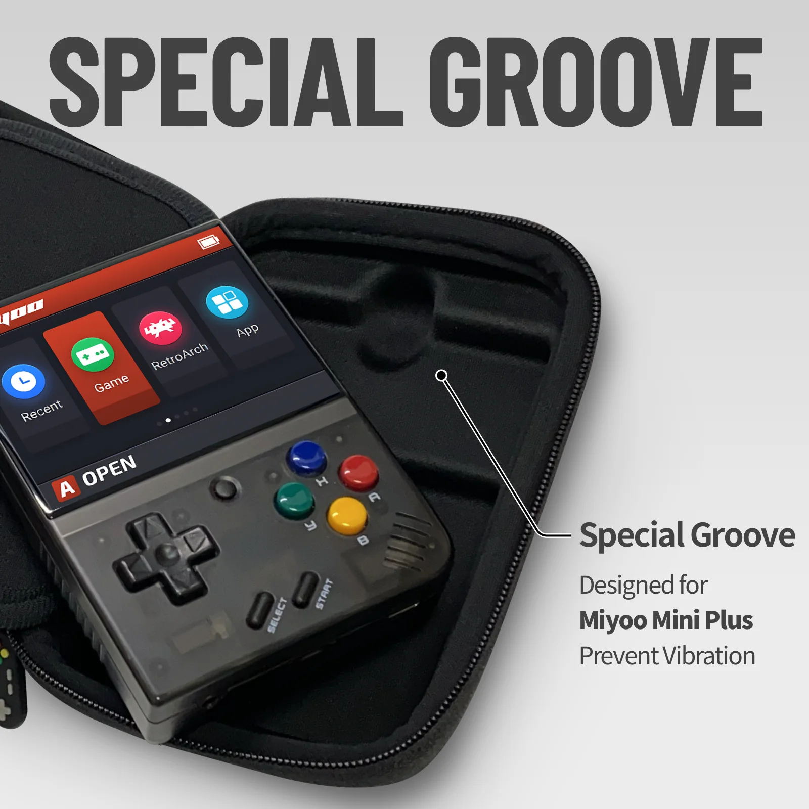 Miyoo Mini Plus Case, Hard Portable Dedicated Case for Miyoo Mini 