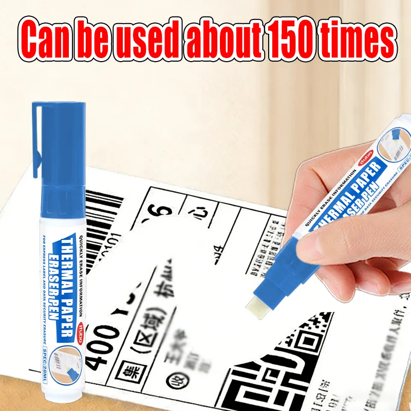 

IFUBO Thermal Paper Eraser Pen 20ml Fast Erase Express Label Identity Protection Portable Data Security Marker Privacy Guard