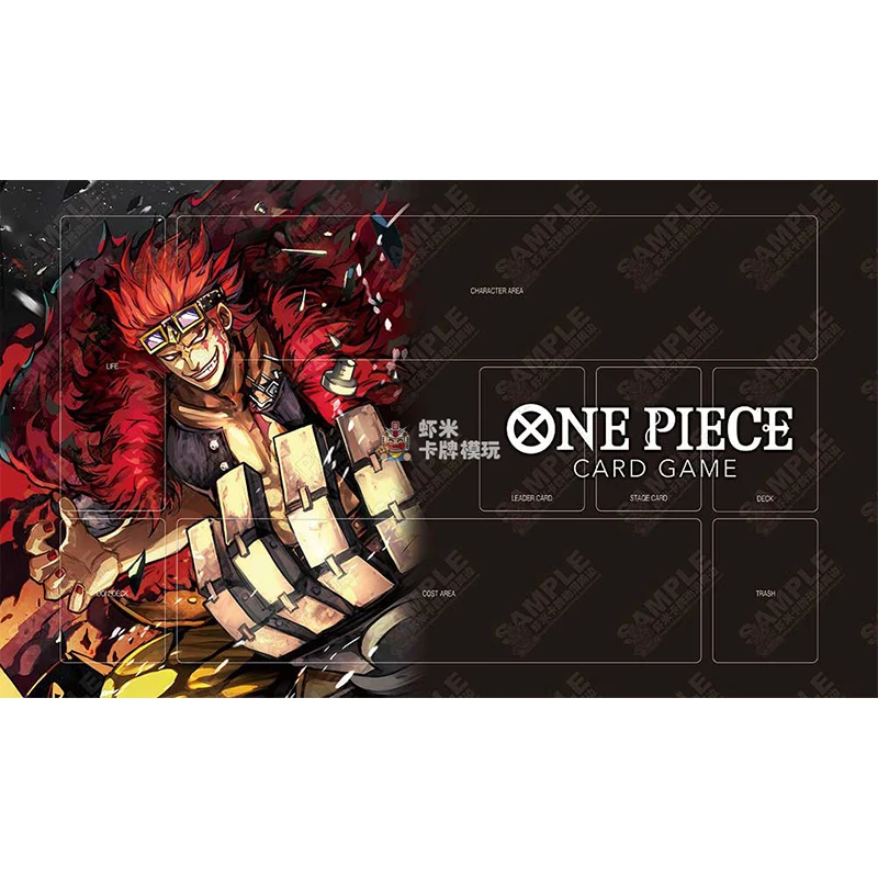 600*350*2mm ONE PIECE DIY Eustass Kid series Single person card pad Anime cartoon board game collection card pad Festival gifts