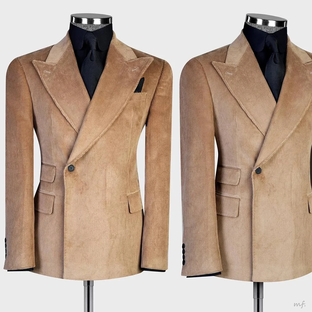 

Stylish Men Suits 2-Piece Single Breasted Slim Fit Peak Lapel Groom Formal Business Prom Tuxedos Customized trajes para hombre