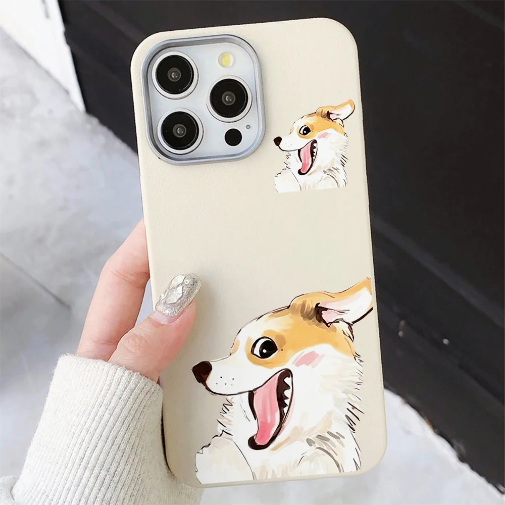 Cartoon Corgi Phone Case For Samsung Galaxy S26 S25 S24 Ultra S23 S22 S21 Plus FE A34 A35 A54 A55 A56 A36 Leather Silicone Cover