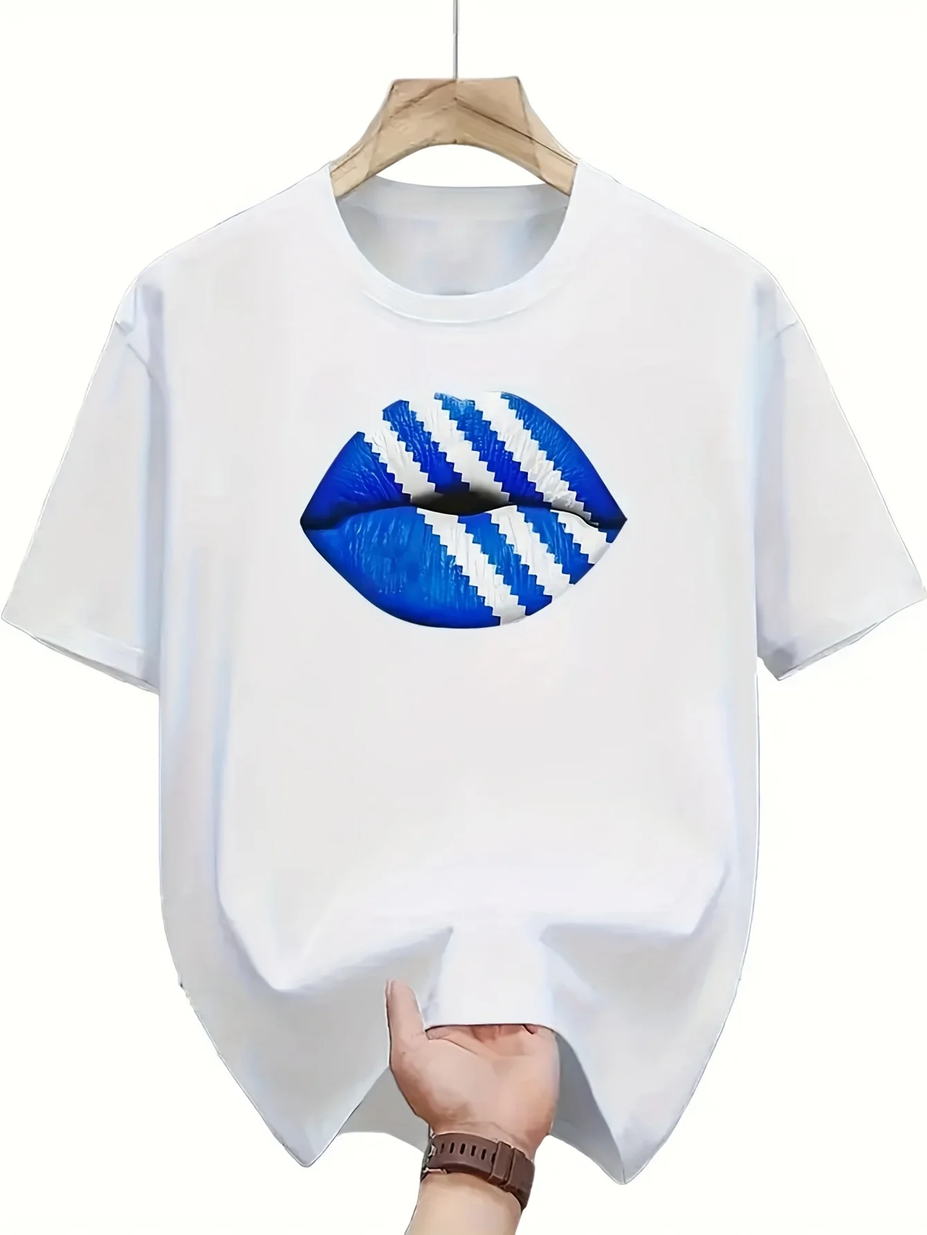 

Men's Cotton T-shirt Men's and Women's Universal All-match Cotton Round Neck Y2K Retro Trend Pattern Printed Short Sleeve
